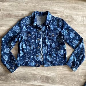 Floral Jean Jacket - Ladies Medium